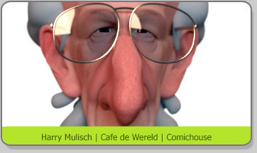 3D Character Karakter Caricature Karikatuur Cafe de Wereld Harry Mulisch