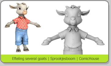 3D Character Karakter Eftteling Sprookjesboom Goats Geitjes
