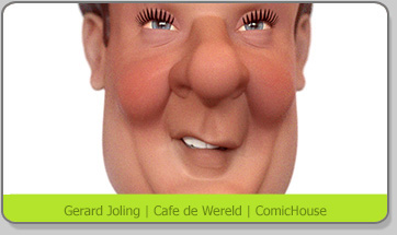 3D Character Karakter Caricature Karikatuur Cafe de Wereld Gerard Joling