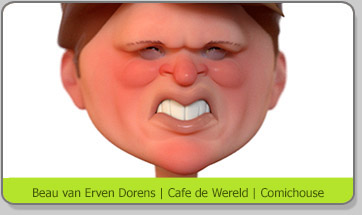 3D Character Karakter Caricature Karikatuur Cafe de Wereld Beau van Erven Dorens