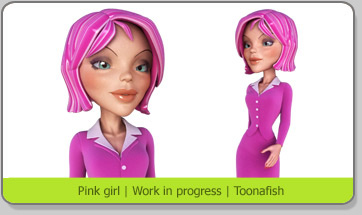 3D Characters Karakter Pink Girl