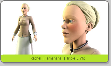 3D Character Karakter Tamanana Rachel Triple E VFX