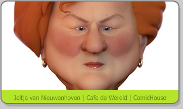3D Character Karakter Caricature Karikatuur Cafe de Wereld Jeltje van Nieuwenhoven