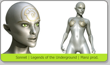 3D Character Karakter Sonnet Legends of the Underground